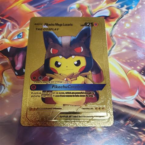 pikachu mega lucario card value|Pikachu Mega Lucario Gold Foil Pokémon Card .